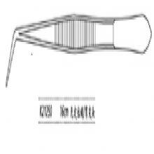 金鐘牙用鑷K21250 16cm 無定位銷 彎尖頭