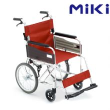 MIKI三貴手動輪椅車MPTC-46JL 紅色 S-2重量11.5公斤，小型便攜，免充氣實心胎 老人輪椅車