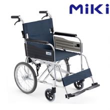 MIKI三貴手動輪椅車MPTC-46JL 藍色S-3重量11.5公斤，小型便攜，免充氣實心胎輪椅