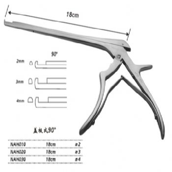 金鐘蝶竇咬骨鉗NAH030 18cm 蓋板式 90° 刃寬4