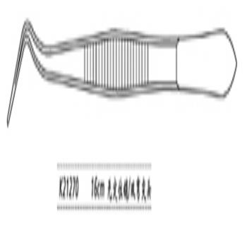 金鐘牙用鑷K21270 16cm 無(wú)定位銷 雙彎尖頭