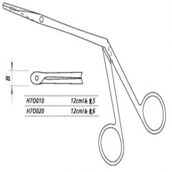 金鐘鼻粘膜鉗H7O010 12cm 頭寬5